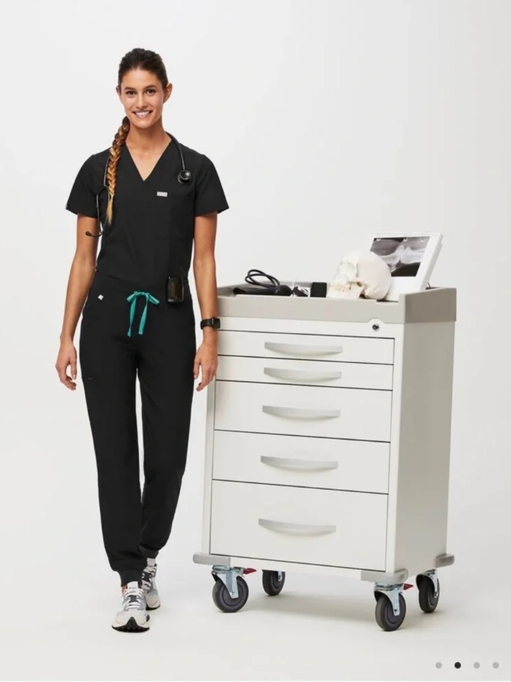Figs FIONlite Zamora & Catarina Scrub Set Size Medium Black